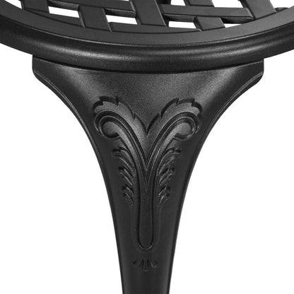 Outsunny 3 Piece Patio Bistro Set Outdoor Table Set with Umbrella Hole