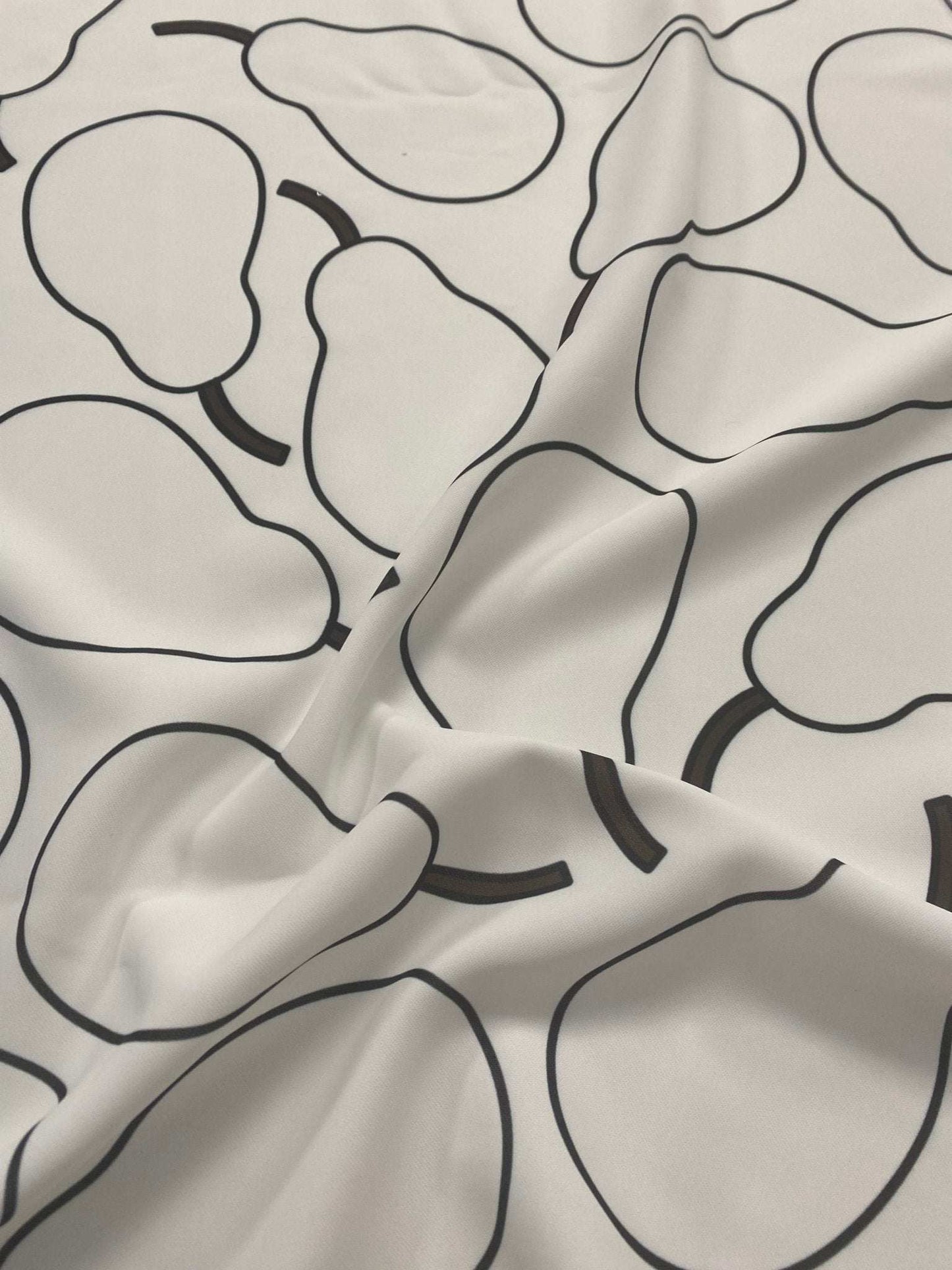Minimalist Pear Print Fabric – Fabric by Metre, Multiple Options for Sewing & Dressmaking