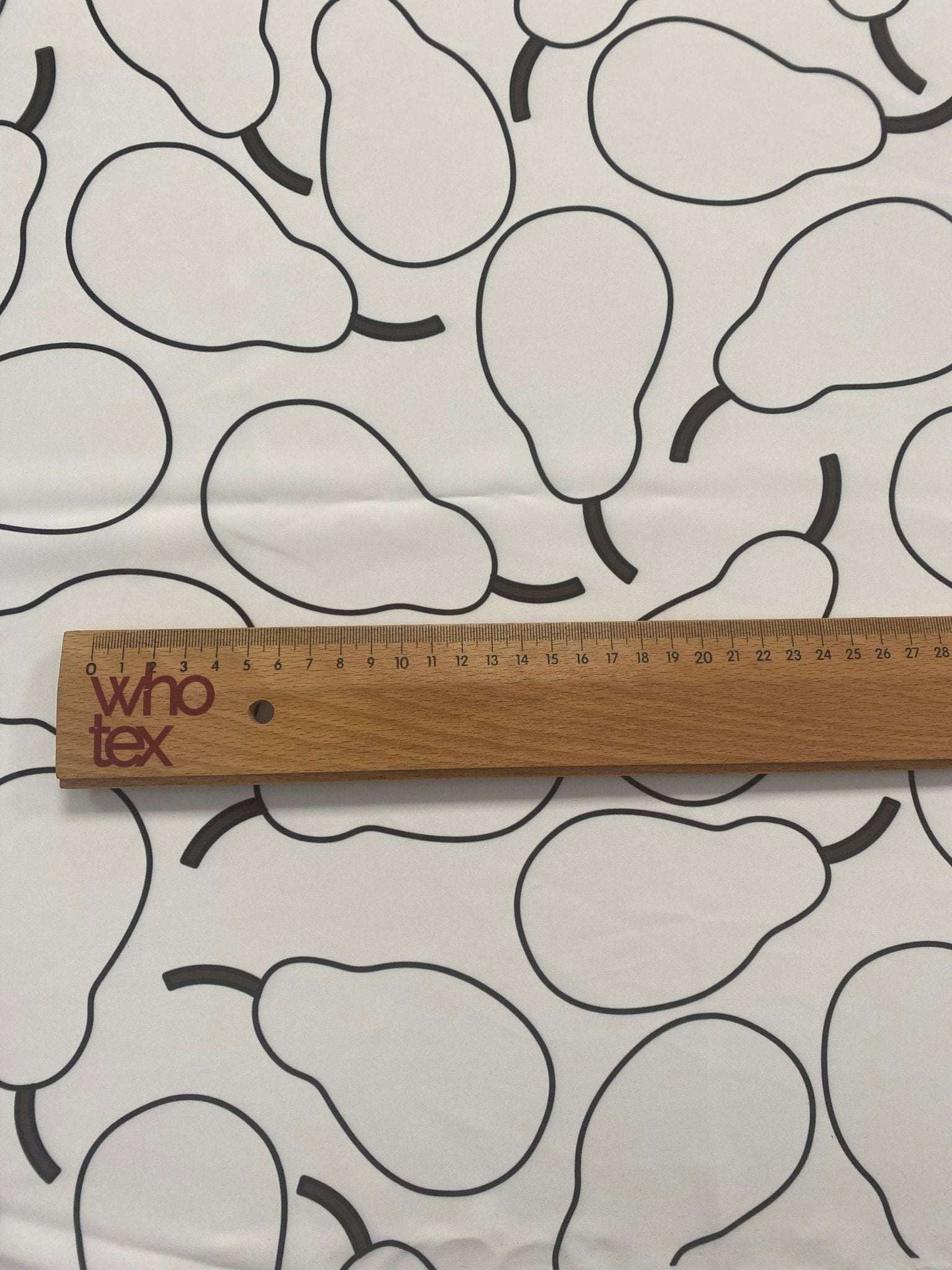 Minimalist Pear Print Fabric – Fabric by Metre, Multiple Options for Sewing & Dressmaking