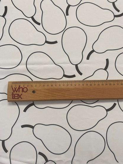 Minimalist Pear Print Fabric – Fabric by Metre, Multiple Options for Sewing & Dressmaking