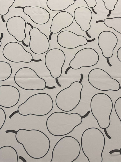 Minimalist Pear Print Fabric – Fabric by Metre, Multiple Options for Sewing & Dressmaking