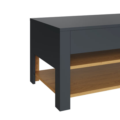 Leon Coffee Table Grey 1 Shelf