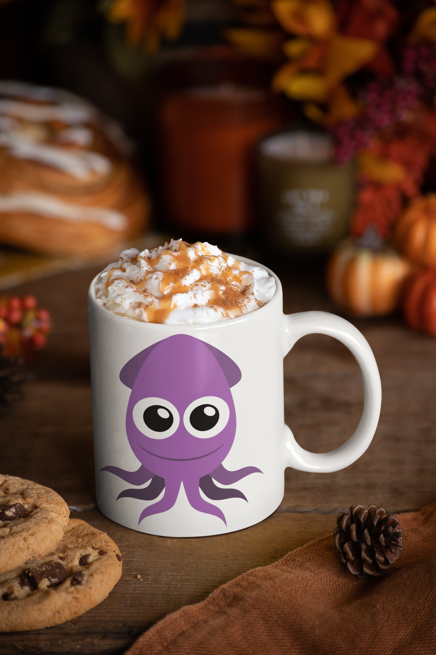 Adorable Squid Sea Animal Personalised Your Name Gift Mug