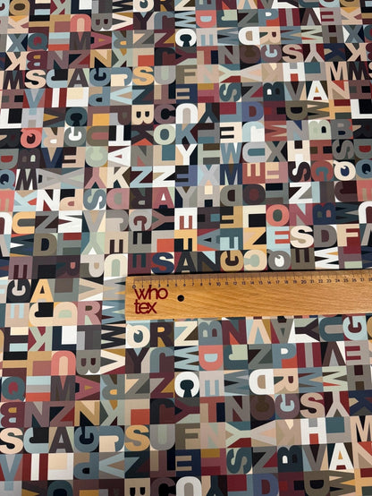 Modern Alphabet Pattern Fabric