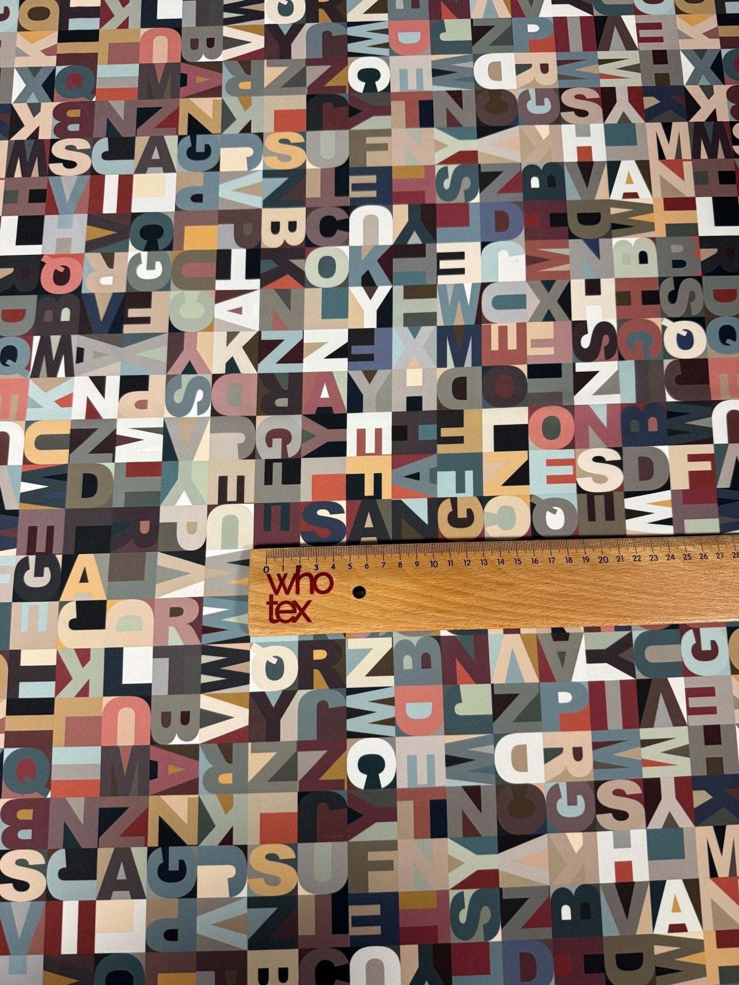 Modern Alphabet Pattern Fabric – Multiple Fabric Options, Sold by Metre
