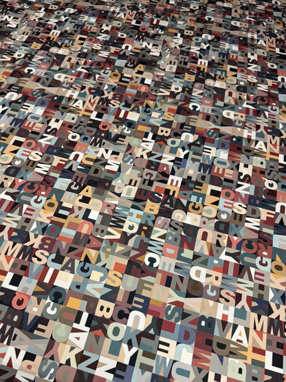 Modern Alphabet Pattern Fabric – Multiple Fabric Options, Sold by Metre