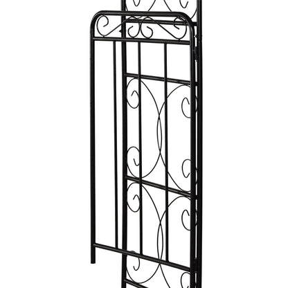 Metal Decorative Backyard Arch Gate Garden Arbor for Climbing Plants Outsunny
