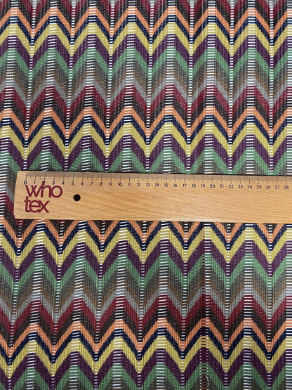 Multicolor Chevron Jacquard Fabric