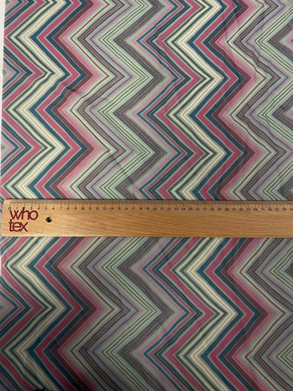 Multicolor Chevron Zigzag Fabric – Fabric by Metre, Multiple Options for Sewing & Dressmaking