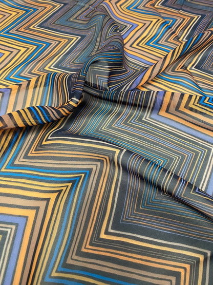 Multicolor Chevron Zigzag Pattern Fabric