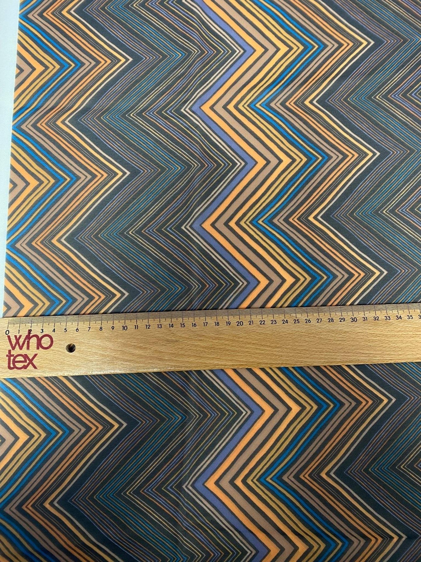 Multicolor Chevron Zigzag Pattern Fabric – Available in Satin, Crepe, Spandex & Chiffon | By Metre