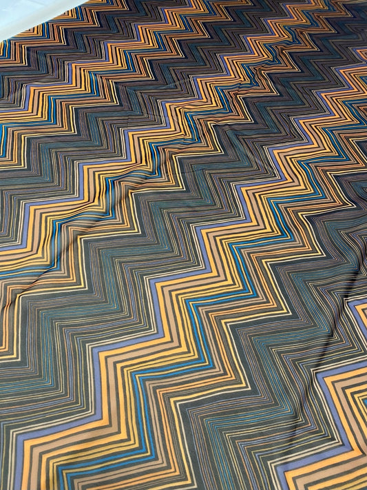 Multicolor Chevron Zigzag Pattern Fabric