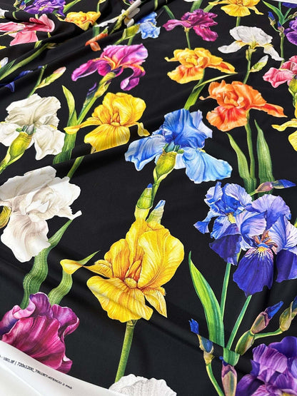 Floral Crepe Fabric – Fabric by Metre, Options: Satin, Crepe, Spandex, Chiffon