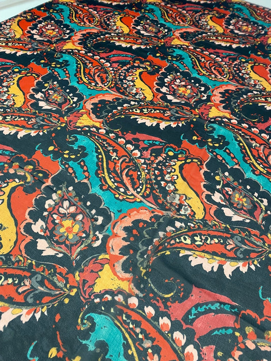 Multicolor Paisley Print Fabric