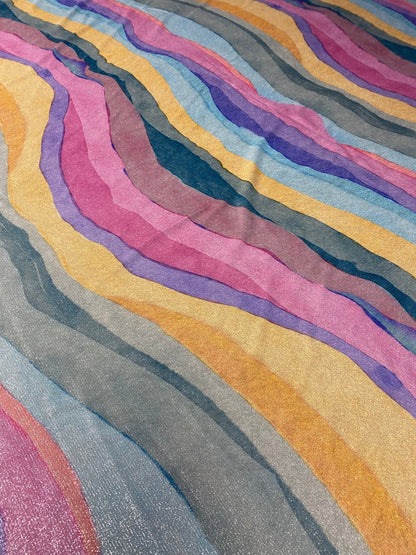 Multicolor Shimmer Lurex Fabric with Glitter