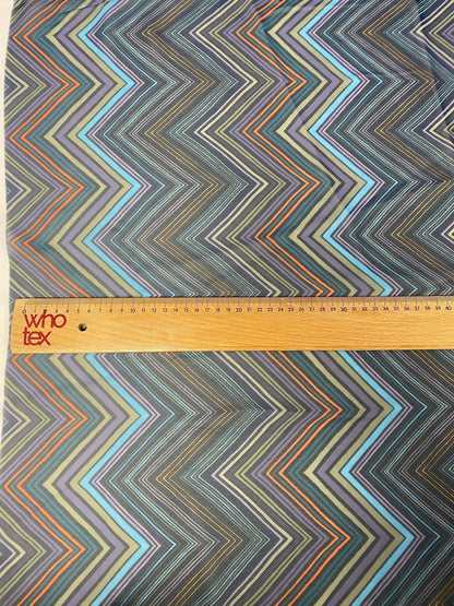 Multicolor Zigzag Patterned Fabric – Multiple Fabric Options, Sold by Metre