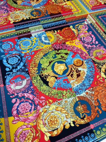 Multicolour Baroque Crepe Fabric by the Metre