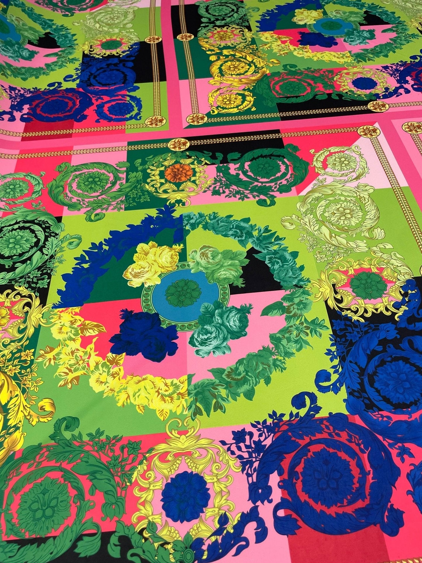 Multicolour Baroque Crepe Fabric by the Metre – Luxury Dressmaking