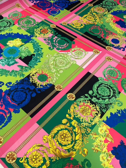 Multicolour Baroque Crepe Fabric by the Metre – Luxury Dressmaking
