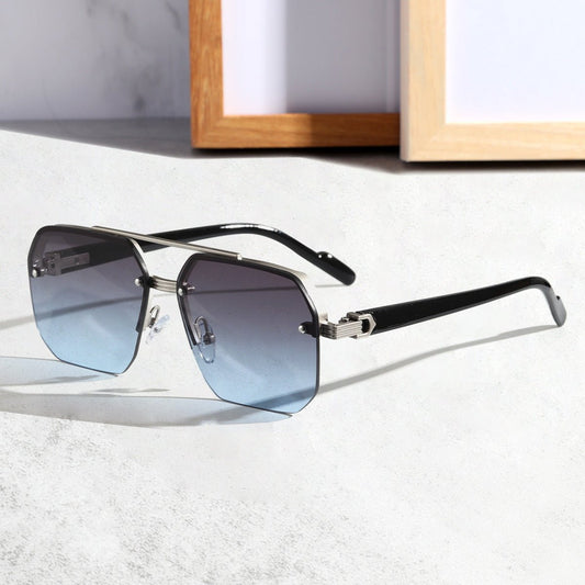 Men’s Fashion Sunglasses - Versatile Silver Gold
