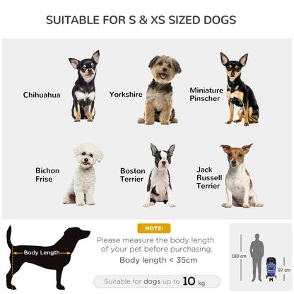 PawHut Pet Travel Stroller Cat Dog Pushchair Trolley Puppy Jogger Carrier Three Wheels for Small Miniature DogsBlue