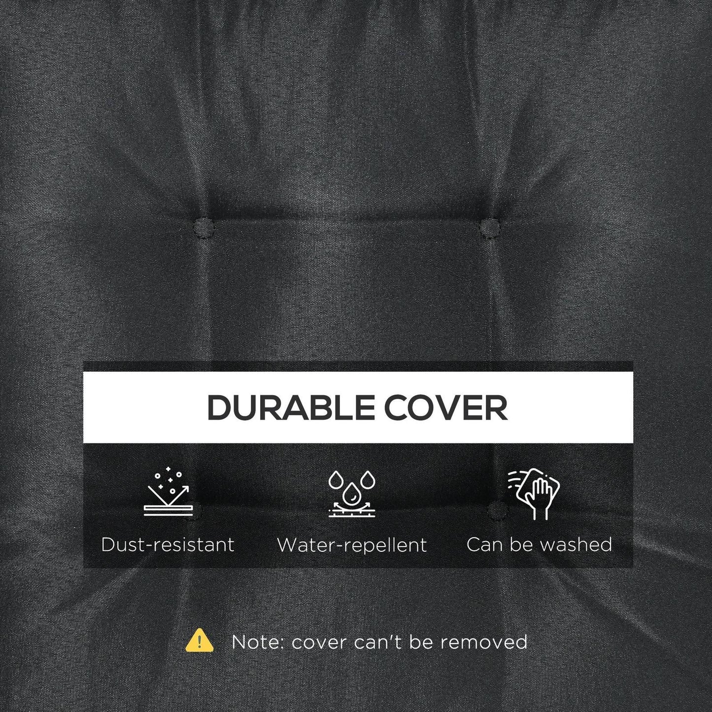 Set Of 4 Garden Seat Cushion With Ties 42 X 42cm Replacement Dining Chair Seat Pad Black