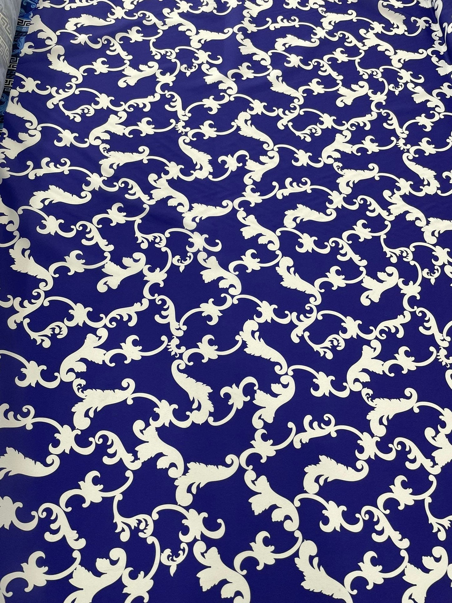 Baroque Navy Blue Fabric