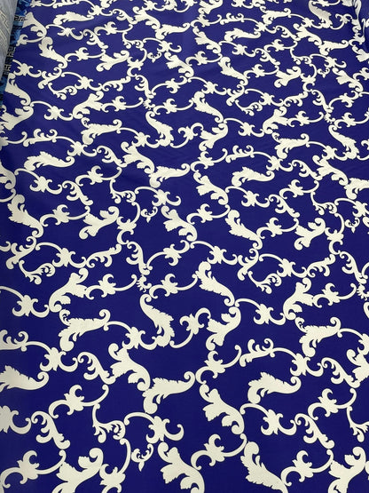 Baroque Navy Blue Fabric