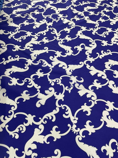 Baroque Navy Blue Fabric