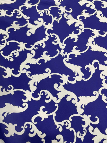 Baroque Navy Blue Fabric