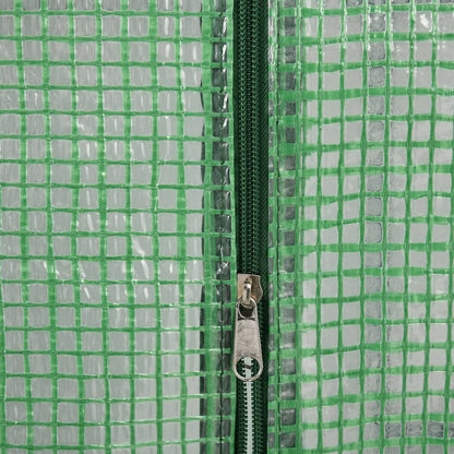Walk in Garden Greenhouse with Shelves Polytunnel Steeple Green house Grow House Removable Cover 143x138x190cm