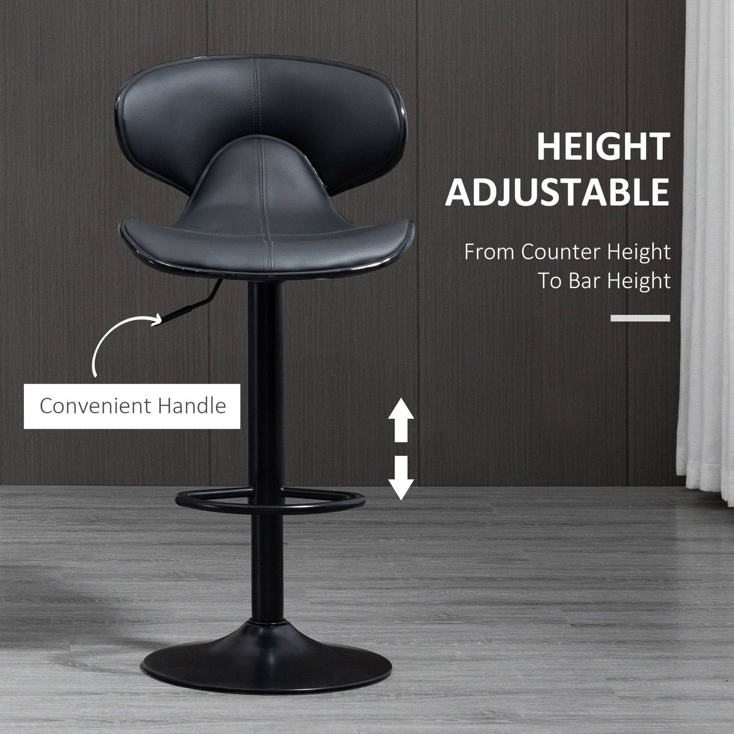 Adjustable Swivel Bar Stools Set of 2