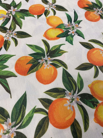 Orange Linen Fabric for Crafting and Home Decor
