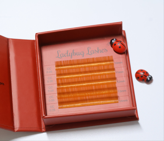 🌈 Bold Colour Volume Lashes 🌈 0.05mm • 5-Row Tray • 10–14mm Mix