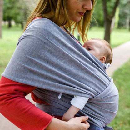 Organic Baby Wrap Carrier - Grey Melange