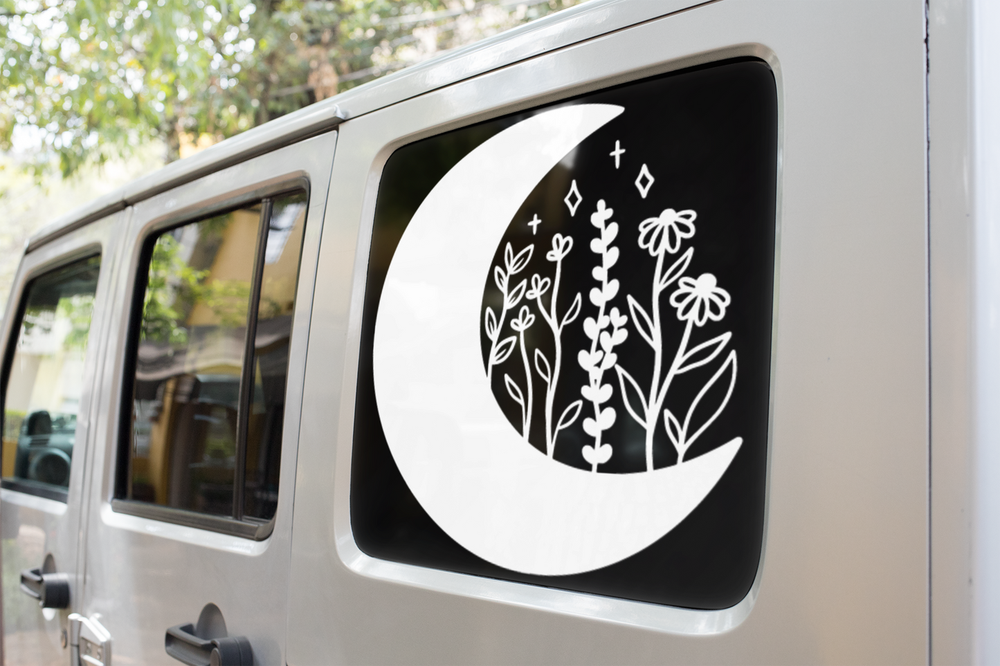 Floral Moon 1 Boho Sticker