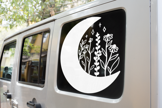 Floral Moon 1 Boho Sticker