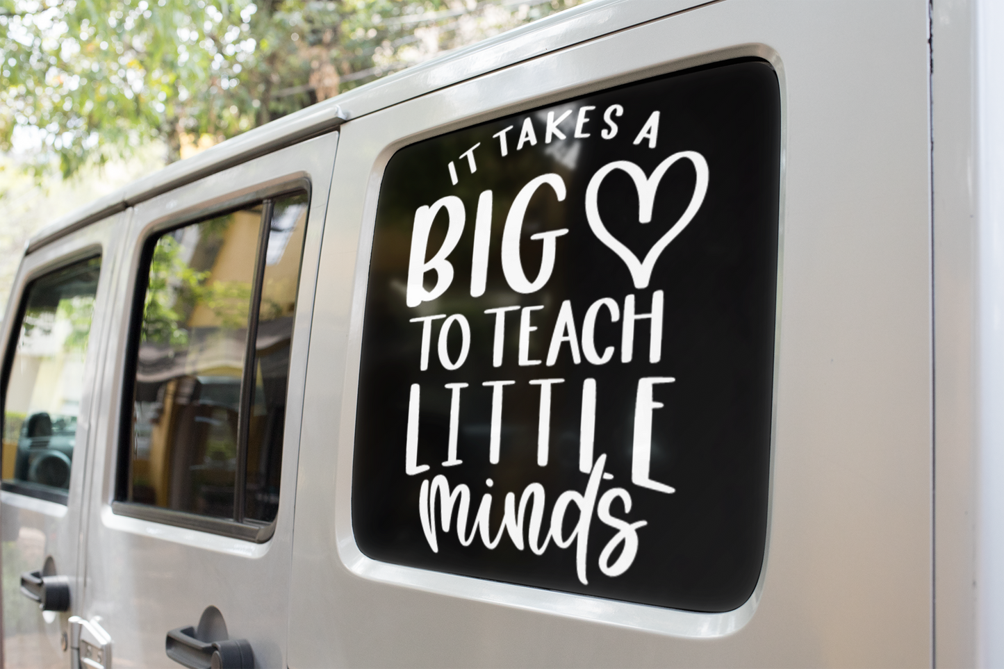 It Takes A Big Heart To Teach Little Minds Teacher Sticker