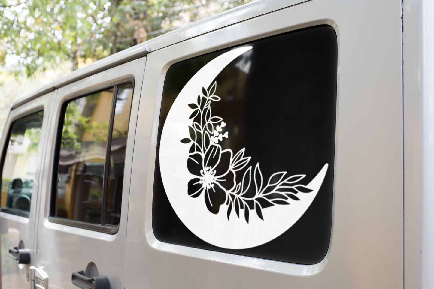 Floral Moon 2 Boho Sticker