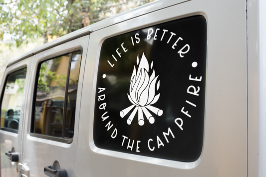 Life Is Better Around The Campfire Adventure Sticker