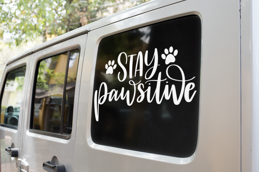 Stay Pawsitive Dog Mom Sticker