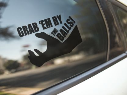 Grab Em By The Balls Sticker