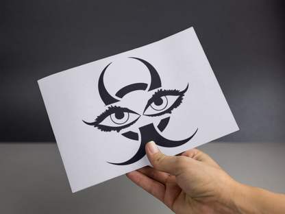 Chinese Devil Eyes Sticker