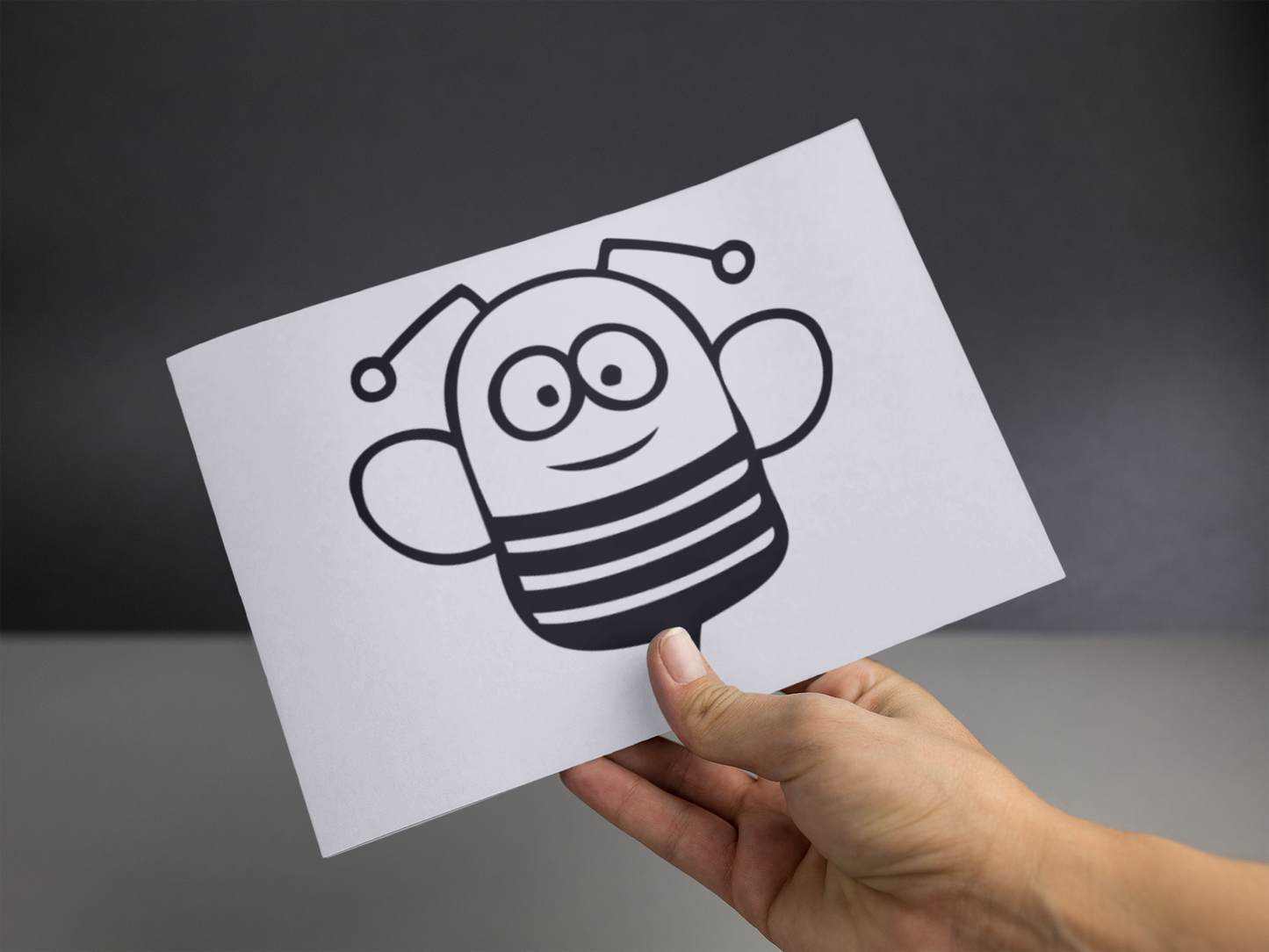 Funny Cartoon Bee Sticker