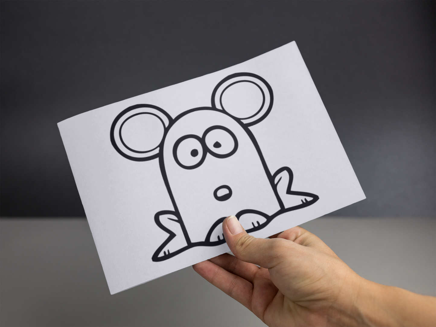 Funny Cartoon Mouse Sticker