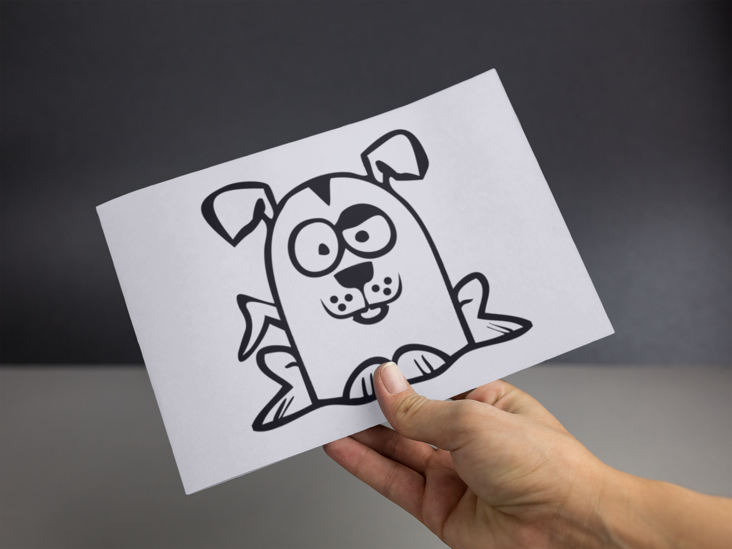 Funny Cartoon Dog Sticker