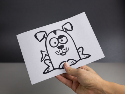 Funny Cartoon Dog Sticker