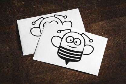 Funny Cartoon Bee Sticker