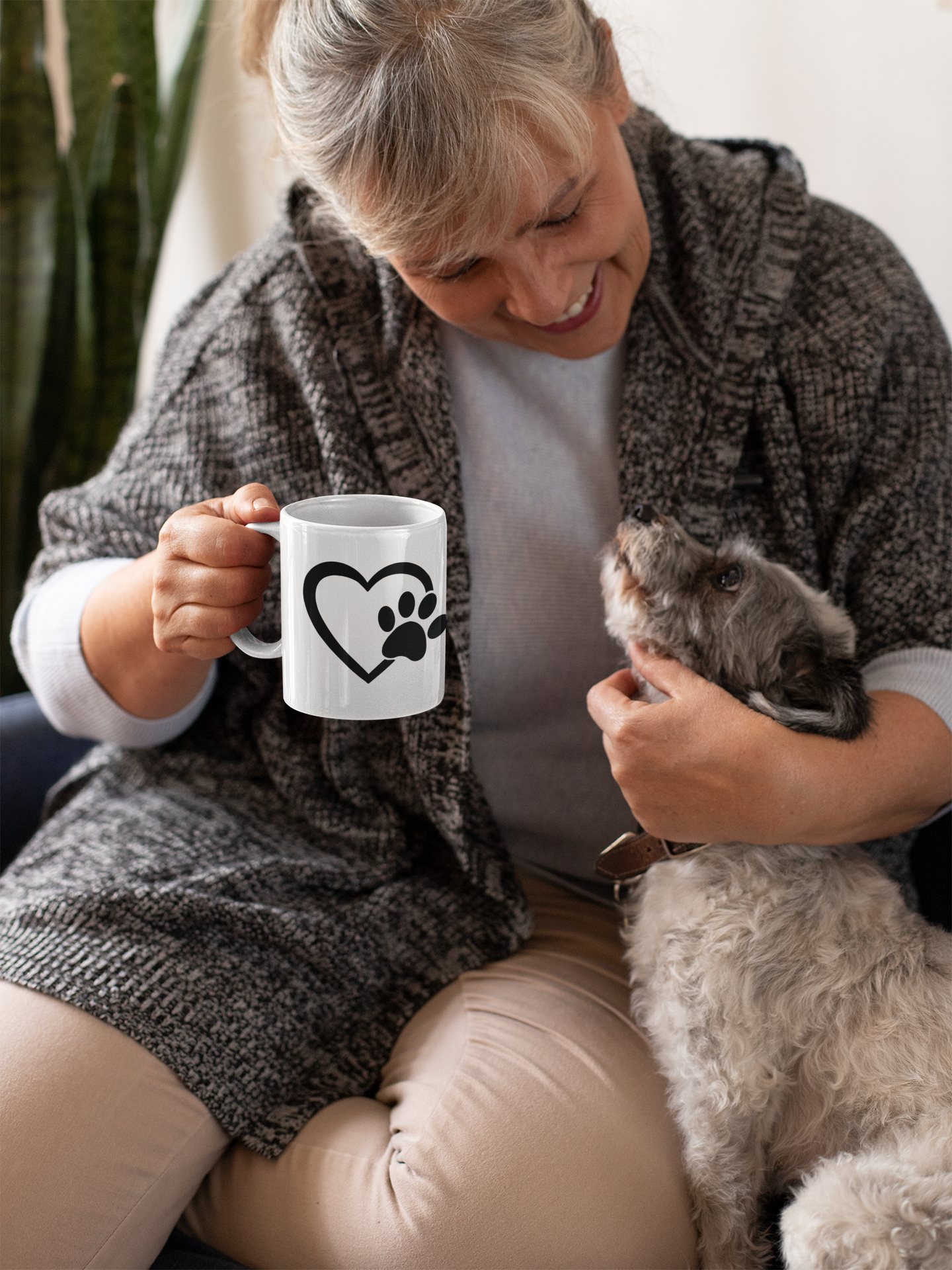 Paw Heart Dog Mom Mug