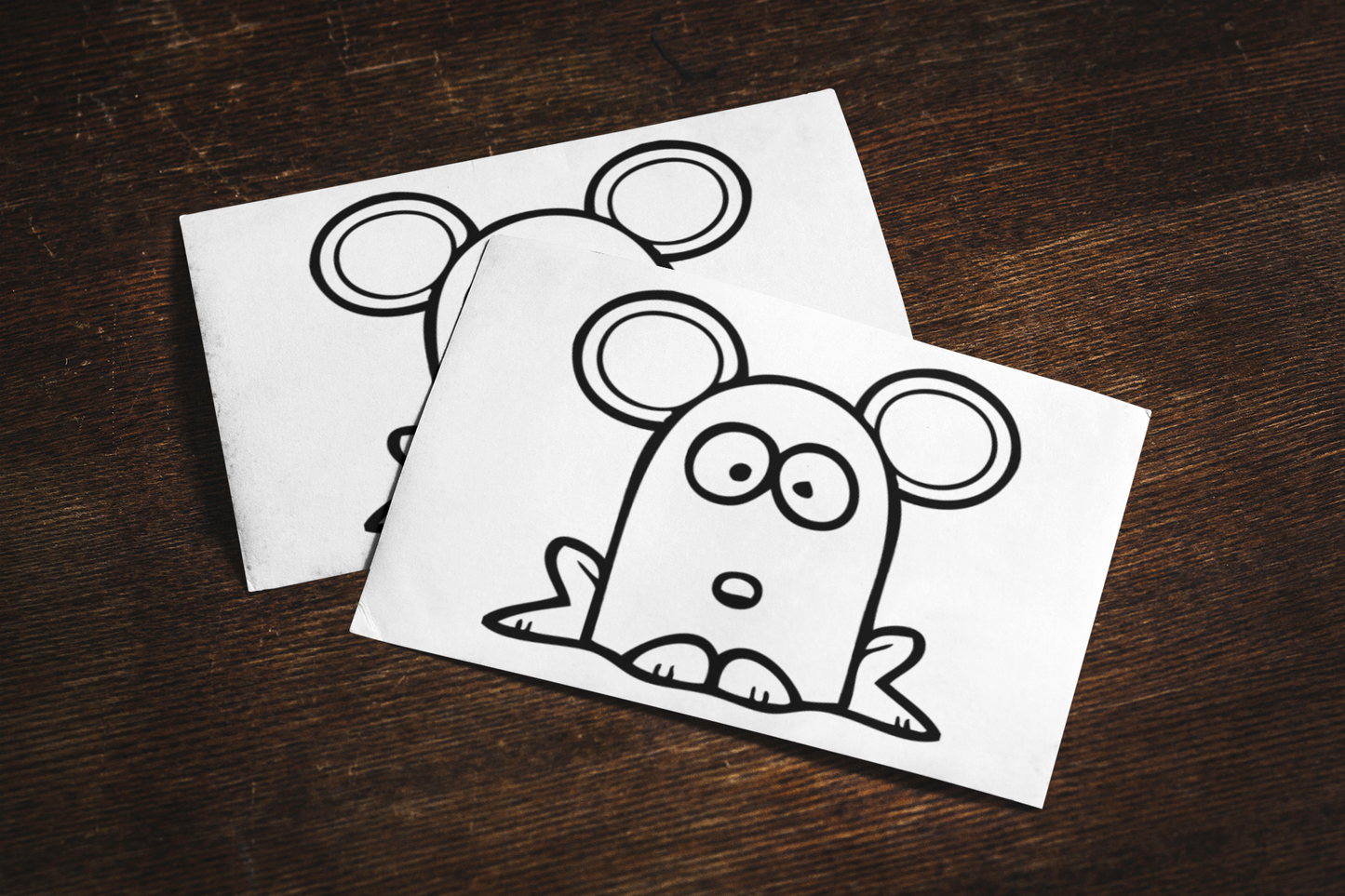 Funny Cartoon Mouse Sticker